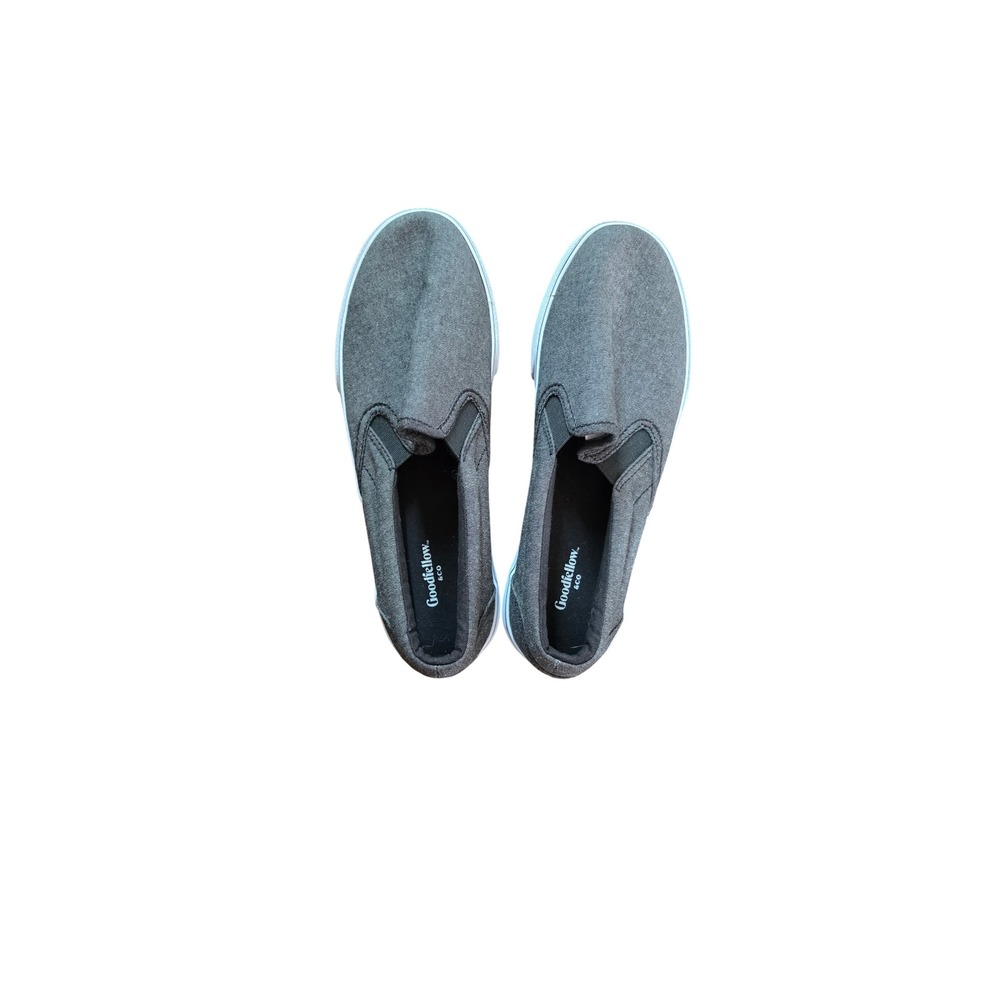 Goodfellow & Co Mens Slip On Canvas Sneakers Gray Casual Loafers Size 8